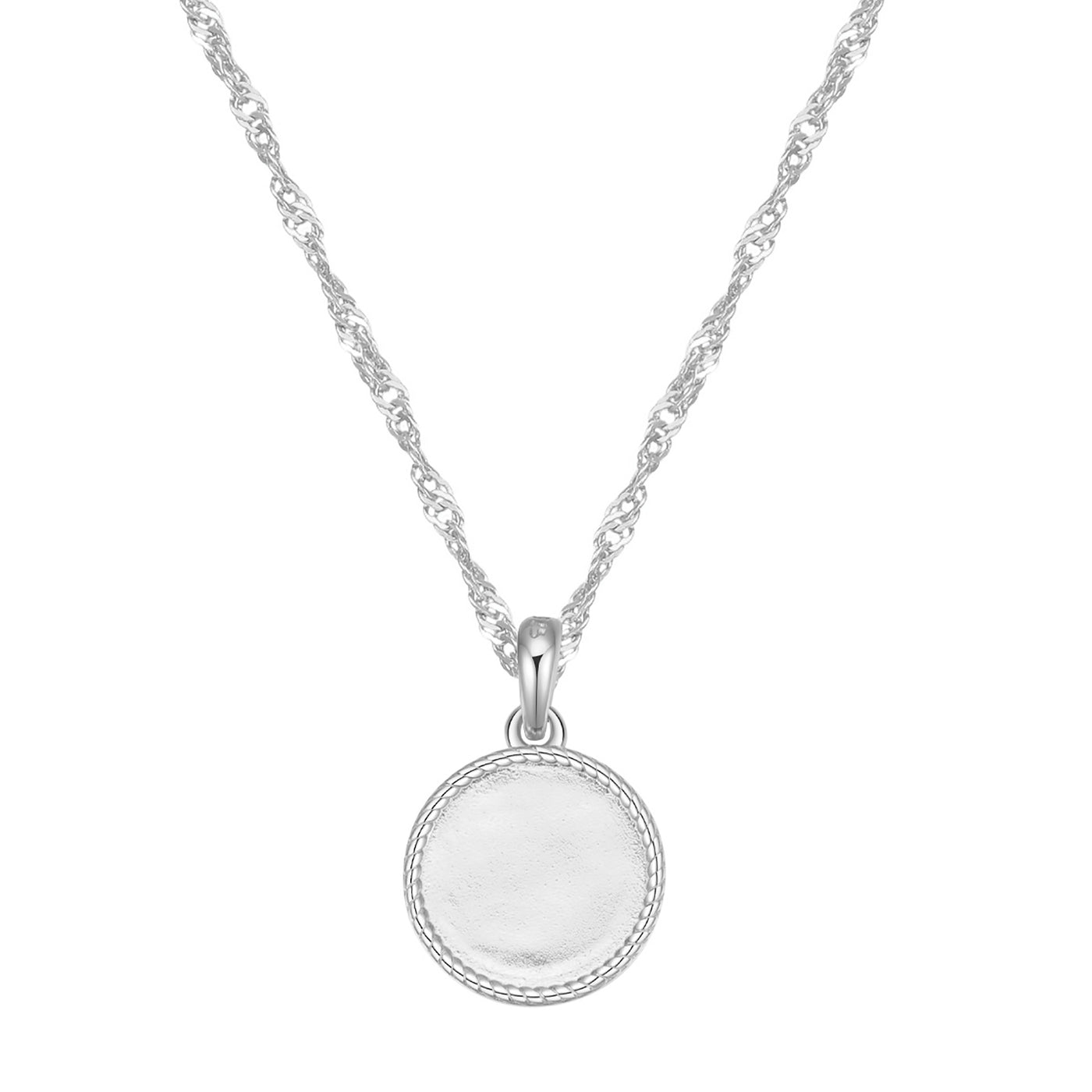 Collier Pendentif Ronde Sterling Argent