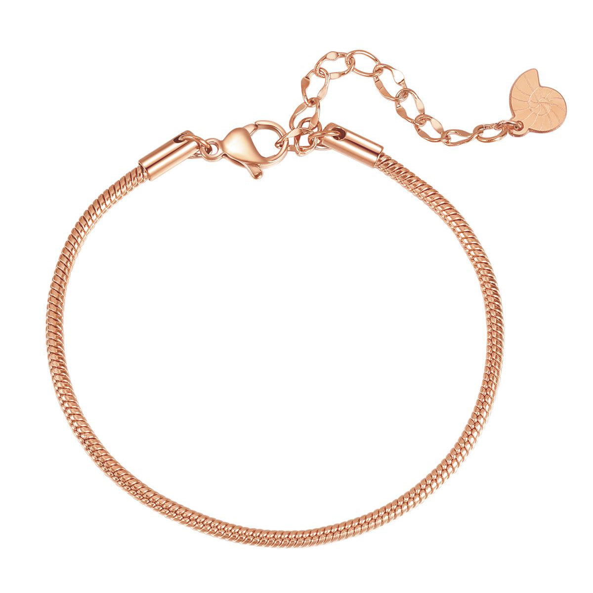 Round Snake Chain Bracelet Rose Gold