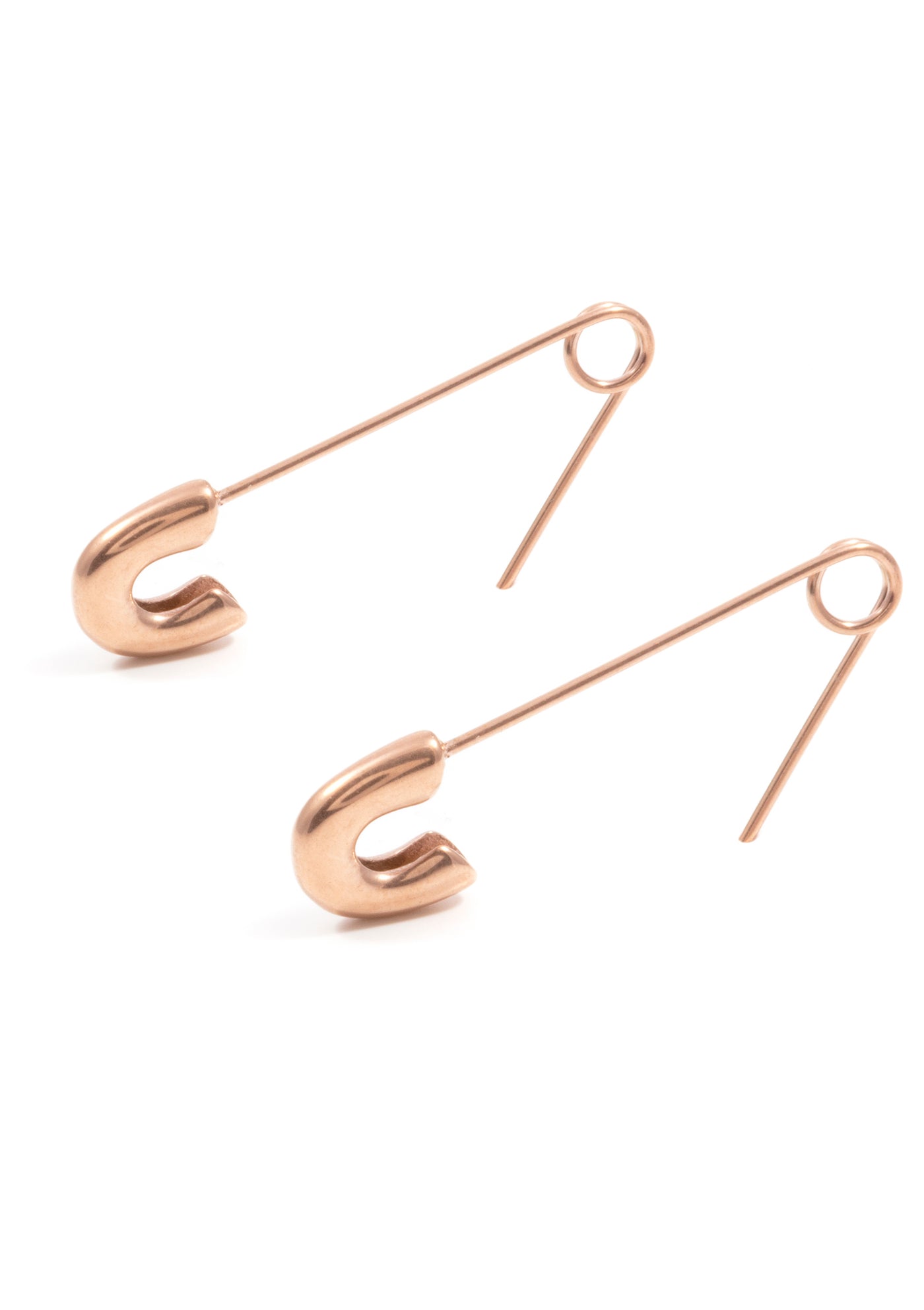 Sicherheitsnadel Ohrringe Rosegold