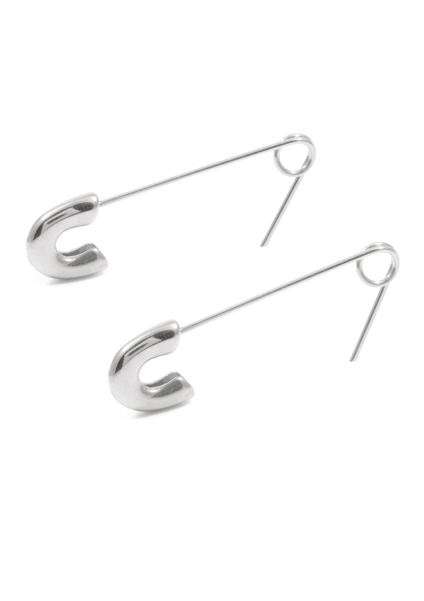 Boucles d'Oreilles Epingle de Sûreté en Argent