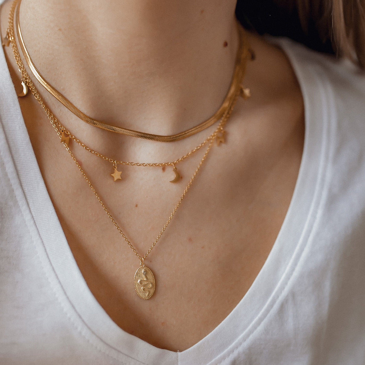 Schlichte Choker Kette in Gold