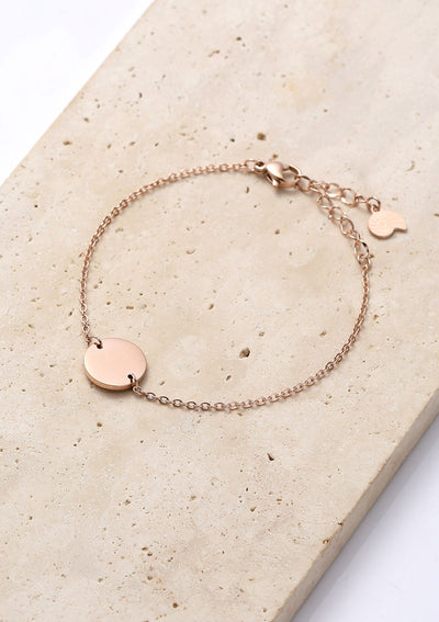 Bracelet Cercle Simple Or Rose