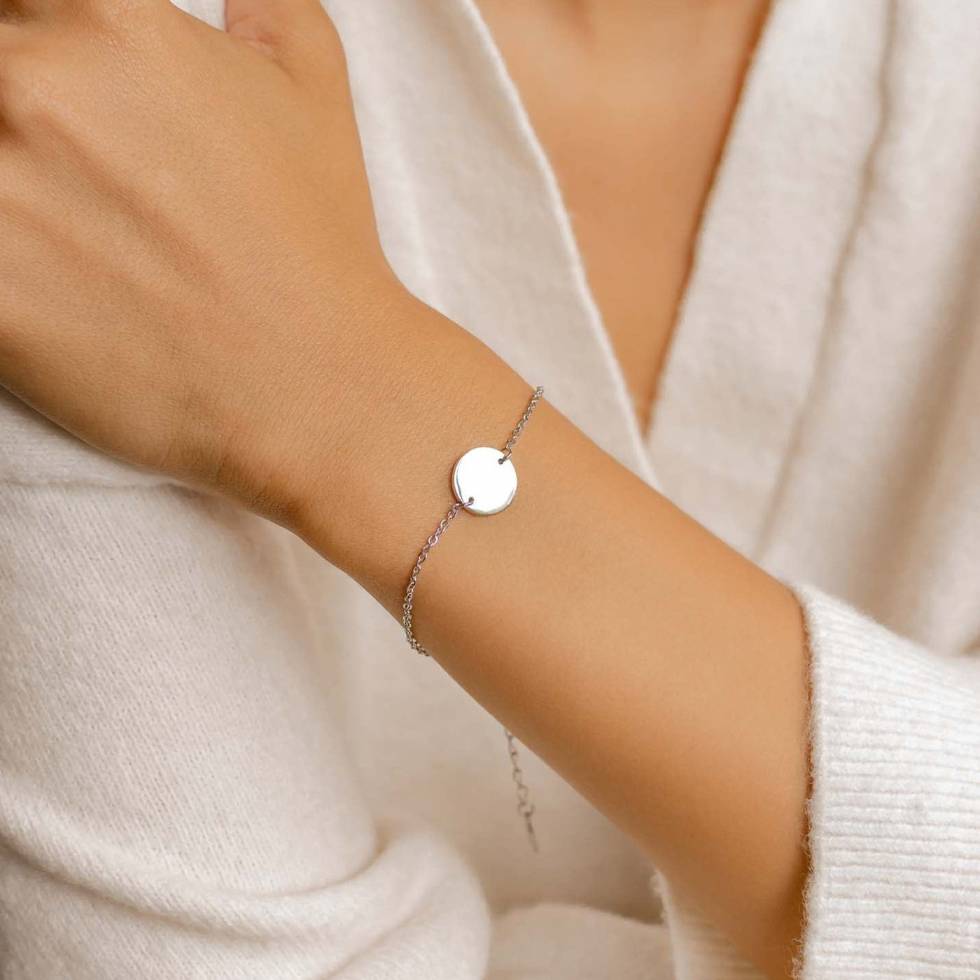 Bracelet Cercle Simple en Argent