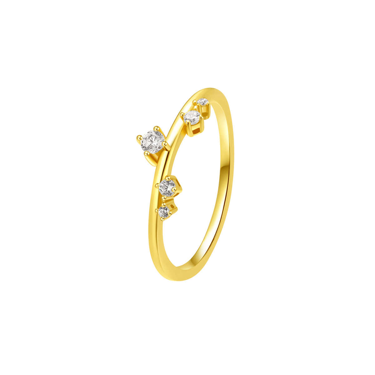 Apex Schmaler Ring Sterlingsilber in Gold