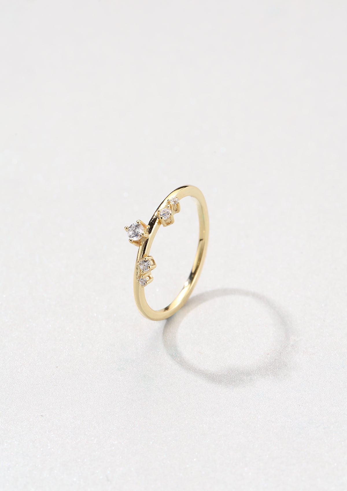 Slim Apex Ring Sterling Silver Gold