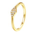 Slim Diamond Ring Sterling Silver Gold