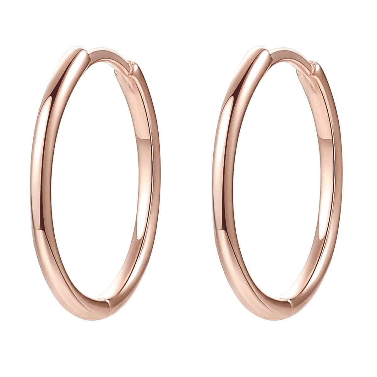 Slim Hoop Earrings Sterling Silver Gold