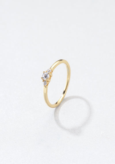 Slim Trio Ring Sterling Silver Gold