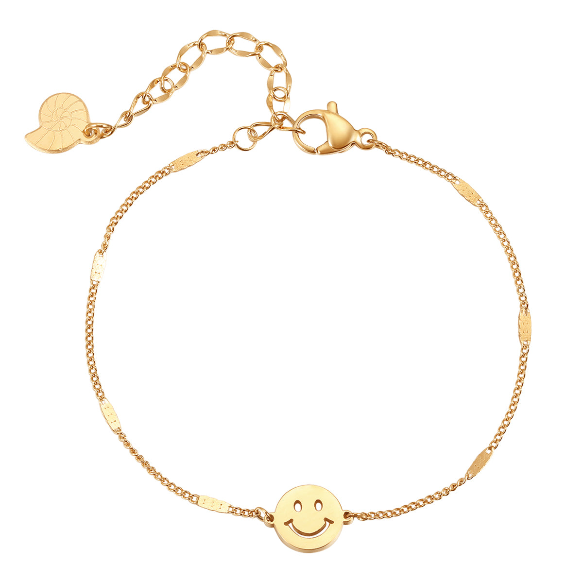 Brazalete Cara Sonriente en Oro