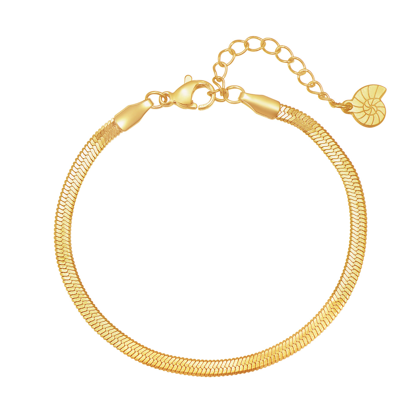 Brazalete de Cadena Serpiente en Oro