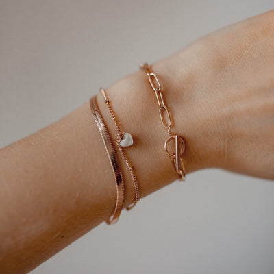 Schlangenarmband Rosegold