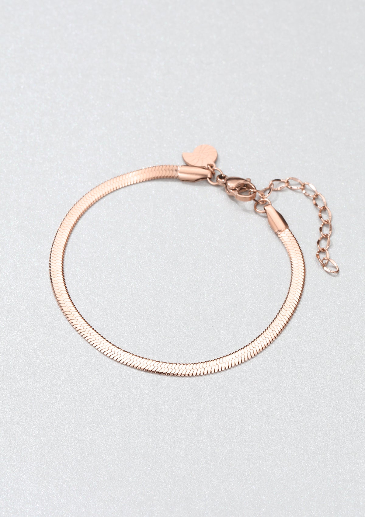 Brazalete de Cadena de Serpiente en Oro Rosa