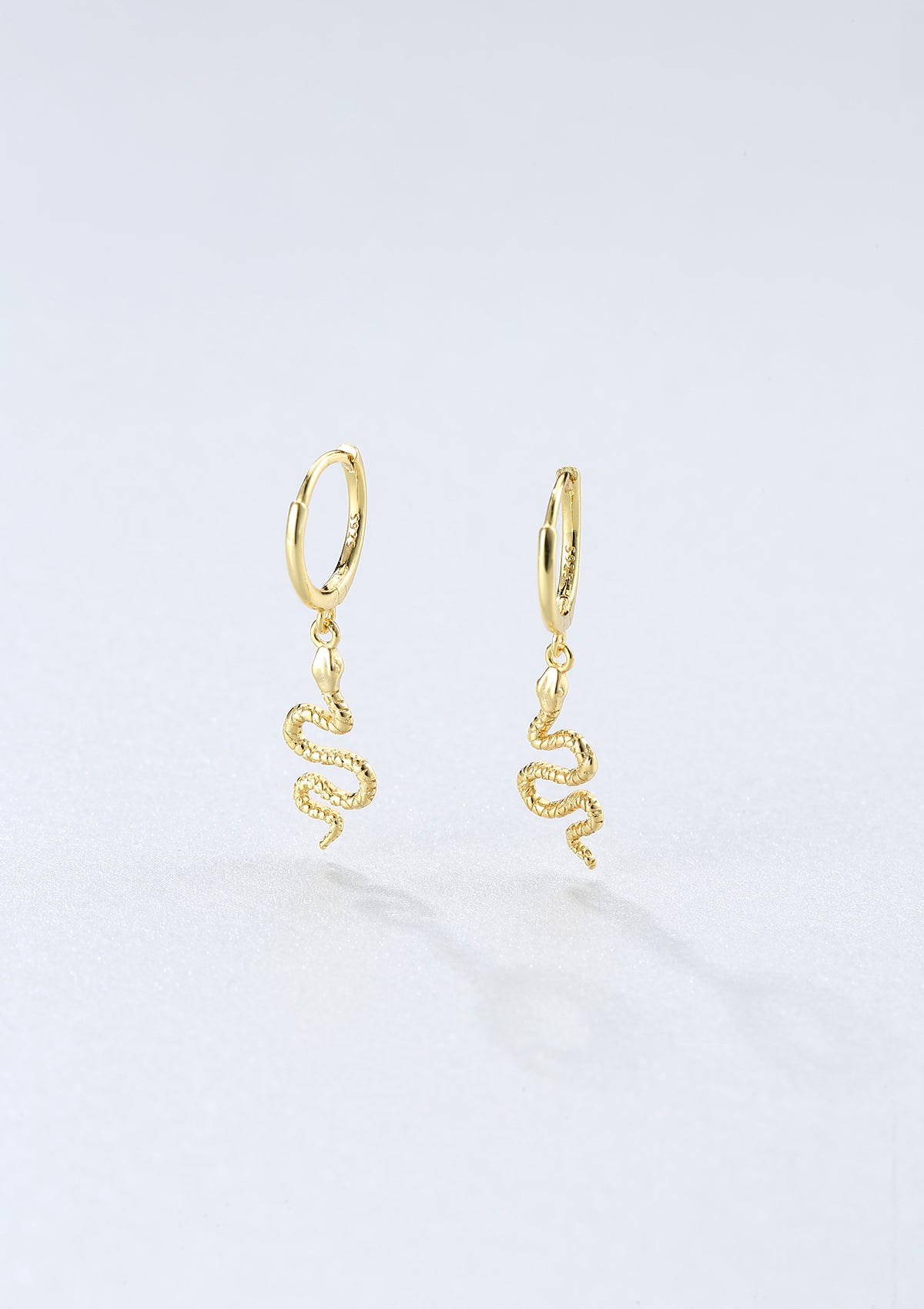 925 earrings, snake hoops, dainty, snake earring, good cz gold earrings, gold huggies, pave earrings, gold hoop earrings, cz huggies, edgy, rock