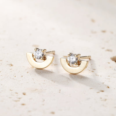 Solstice Stud Earrings 14K Gold