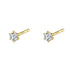 Pendientes Botón Diamante Spark Oro Macizo 14K