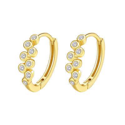 Sprinkle Huggie Hoop Earrings Sterling Silver Gold – Hey Happiness
