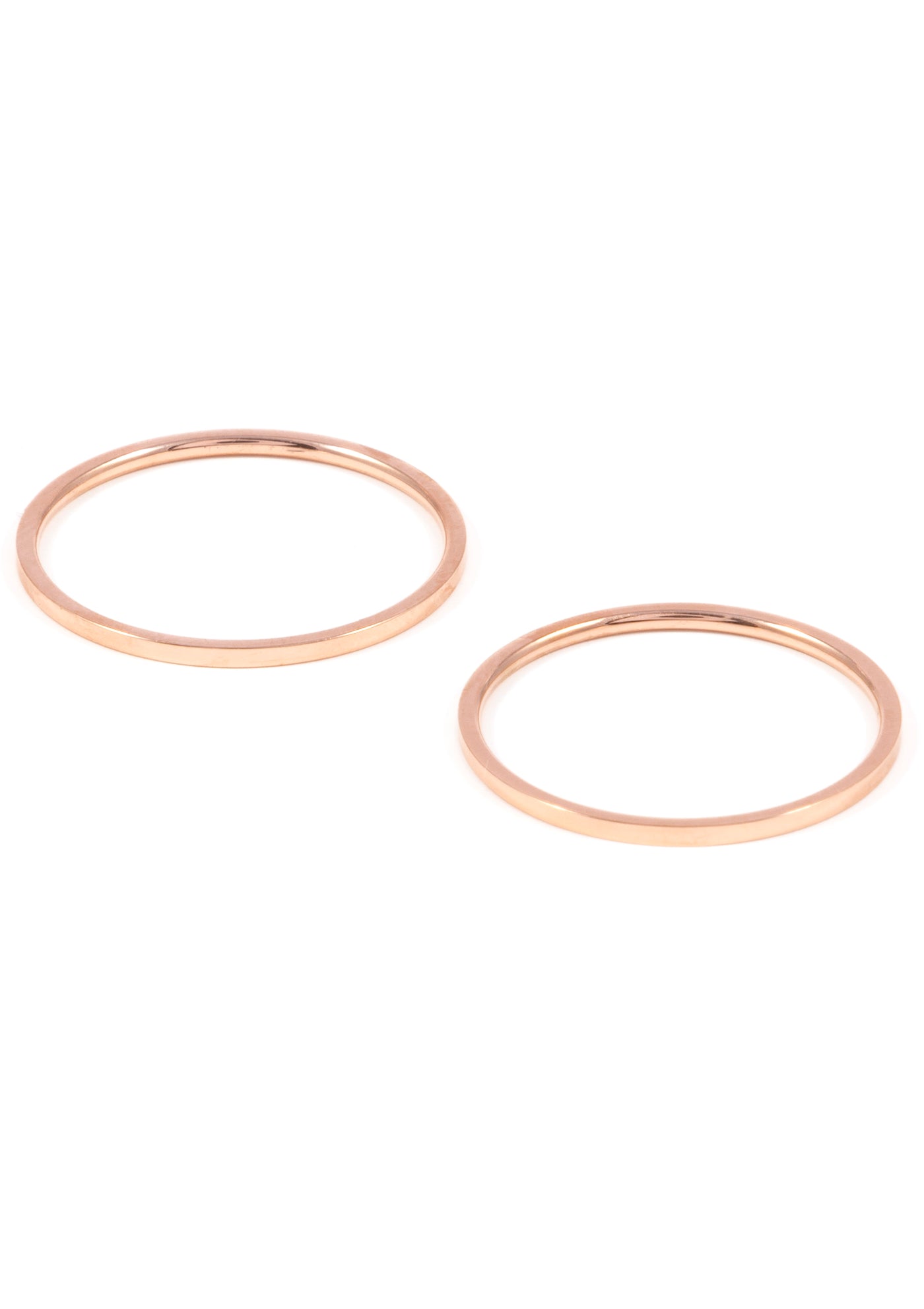 Edelstahl Ring Set in Rosegold