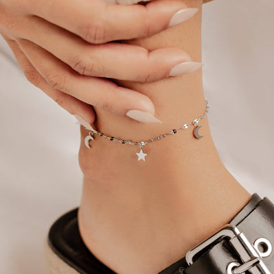 Star and Moon Anklet Waterproof