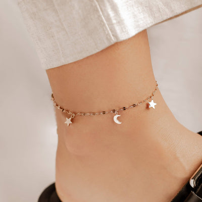 Star and Moon Anklet Waterproof