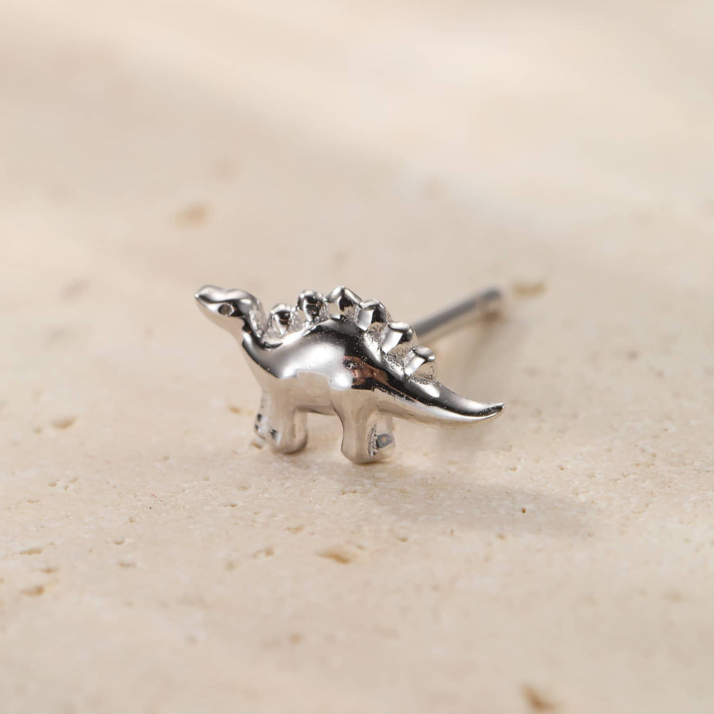 Stegosaurus Stud Earring Sterling Silver