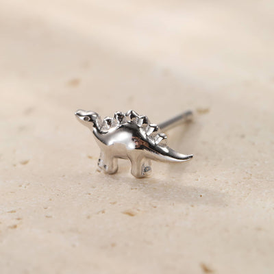 Stegosaurus Stud Earring Sterling Silver