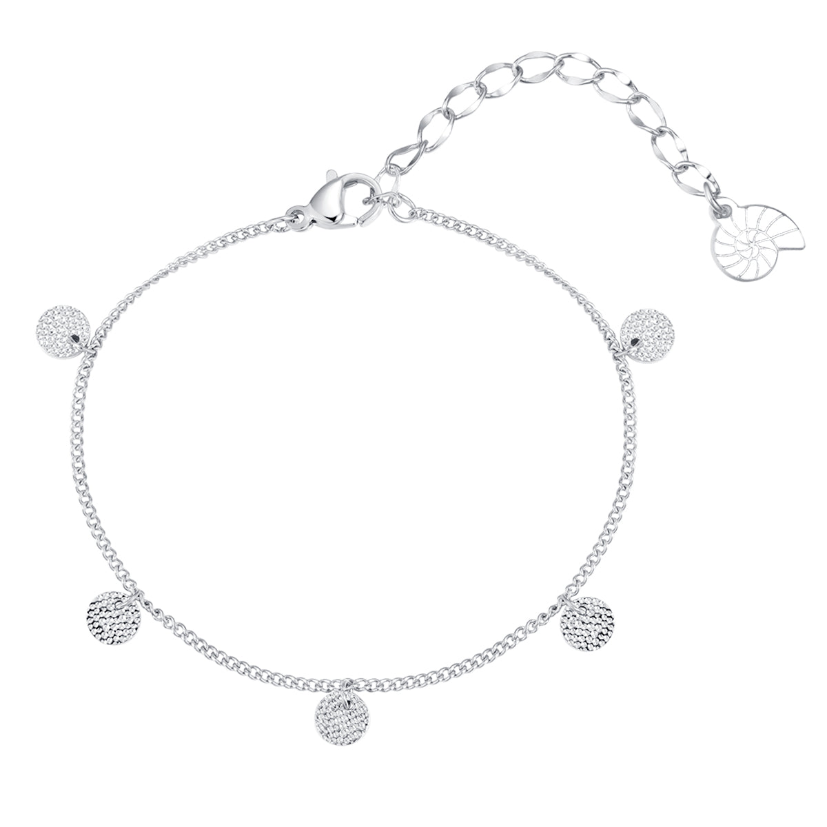 Bracelet Texturé Cercle en Argent