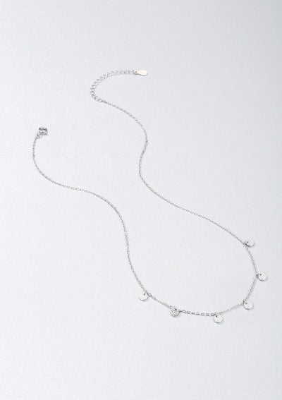 Pièces Texturées Collier Argent Sterling