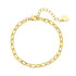 Textured Link Chain Bracelet Gold