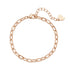 Textured Link Chain Bracelet Rose Gold