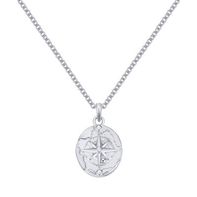 The Explorer Pendant Necklace Sterling Silver