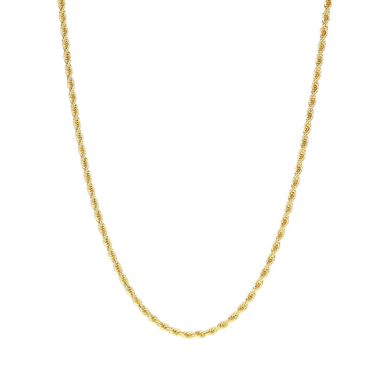 Thin Twist Chain Necklace Gold