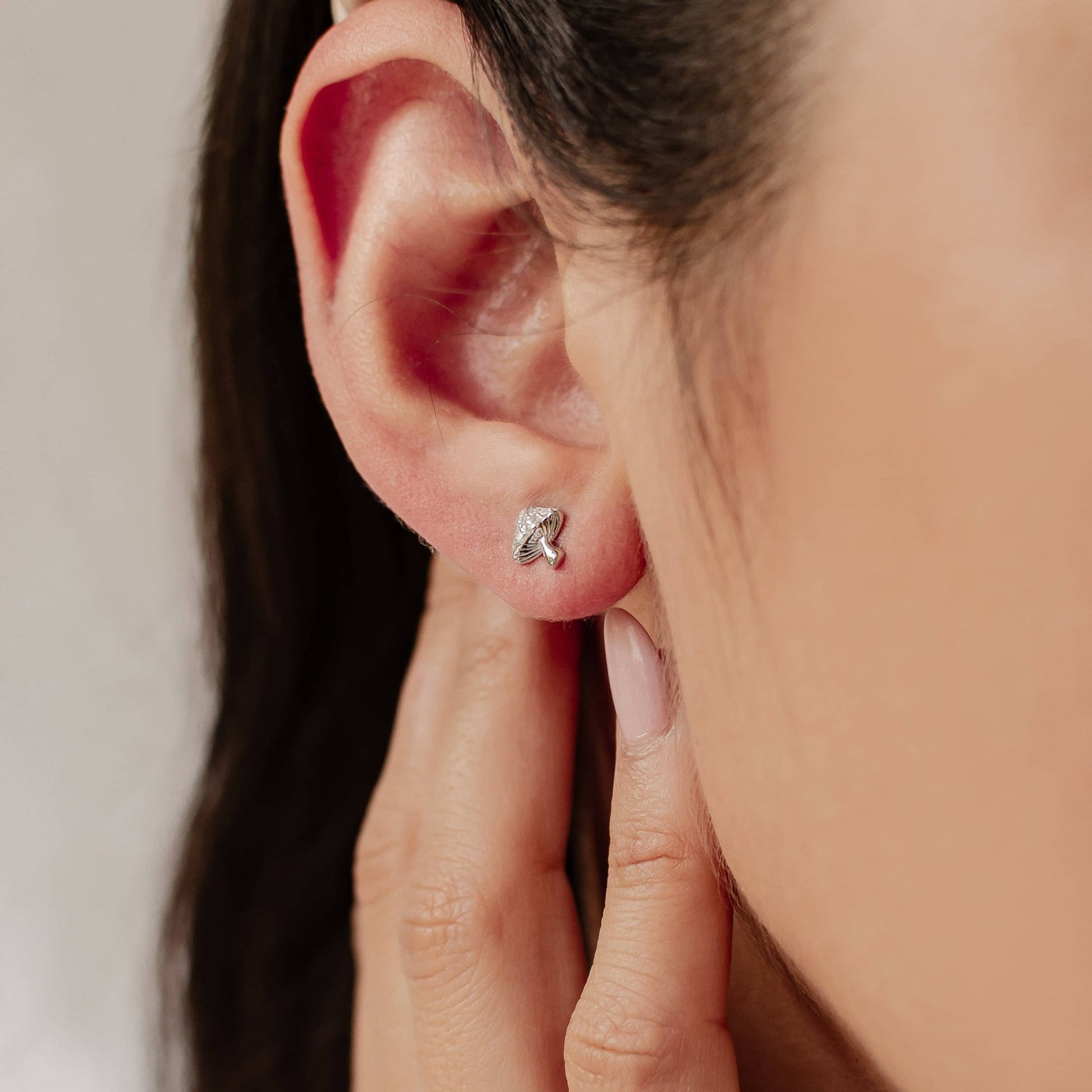 Toadstool Stud Earring Sterling Silver