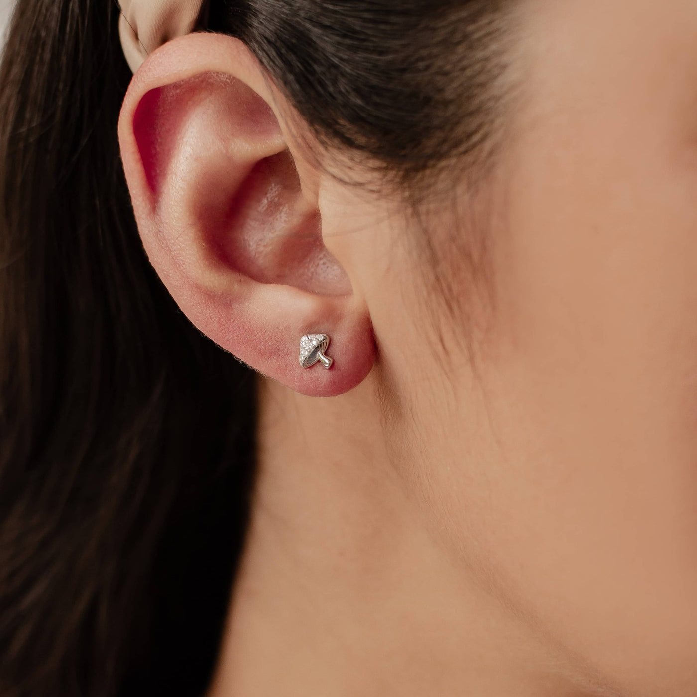 Toadstool Stud Earring Sterling Silver