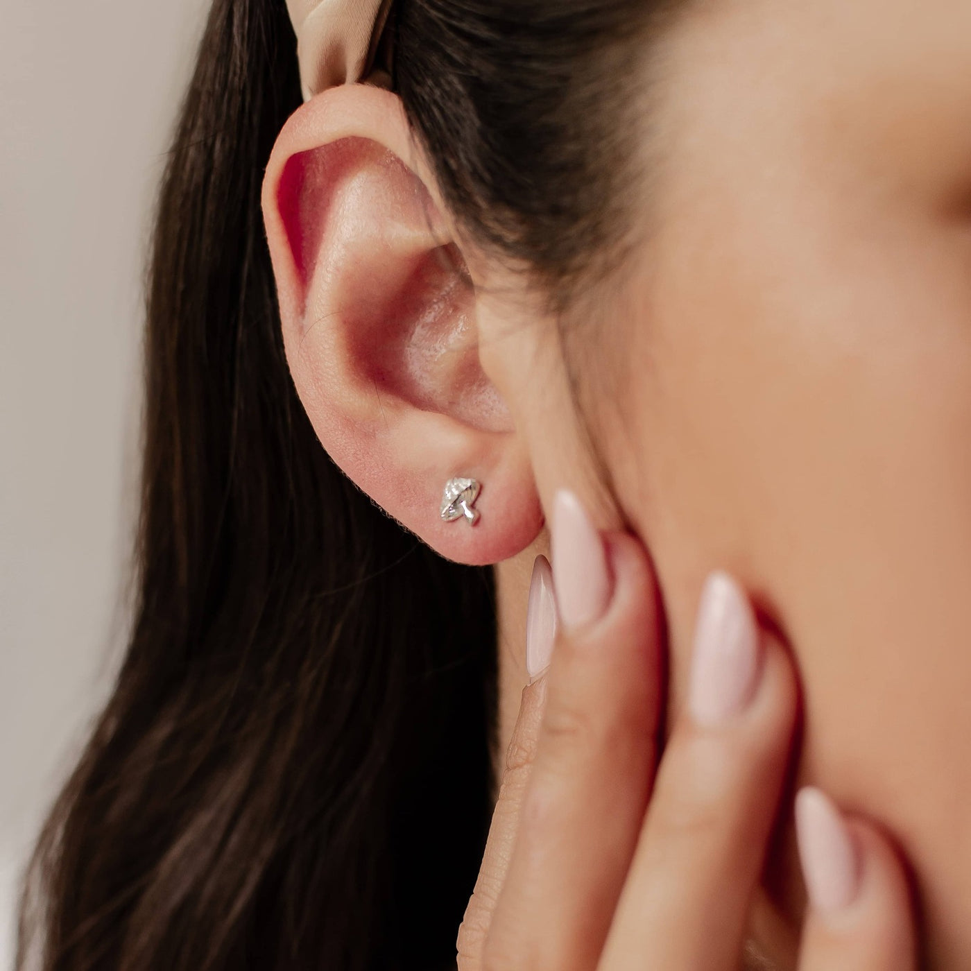 Toadstool Stud Earring Sterling Silver