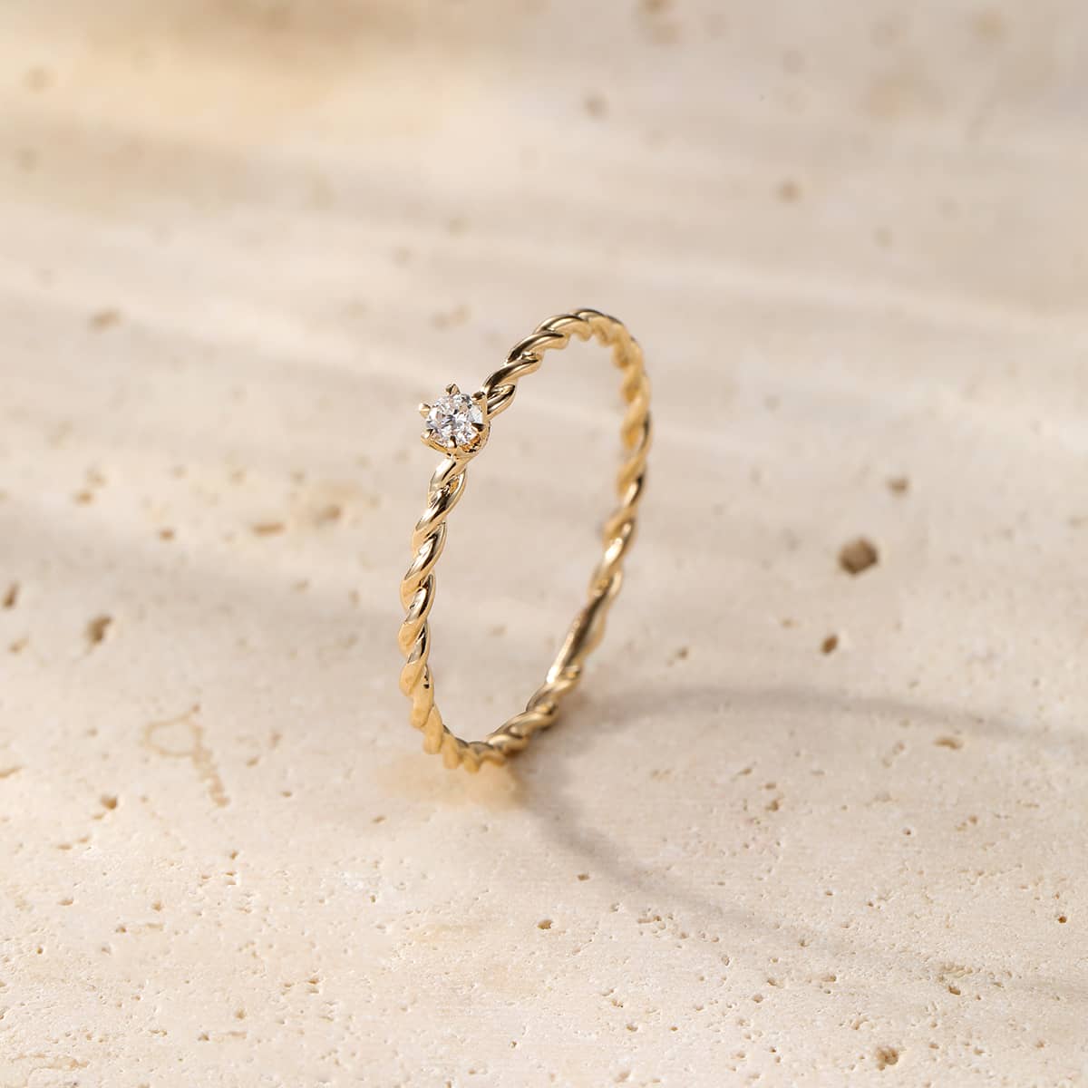 Zusammen Diamanten Ring 14K Gold