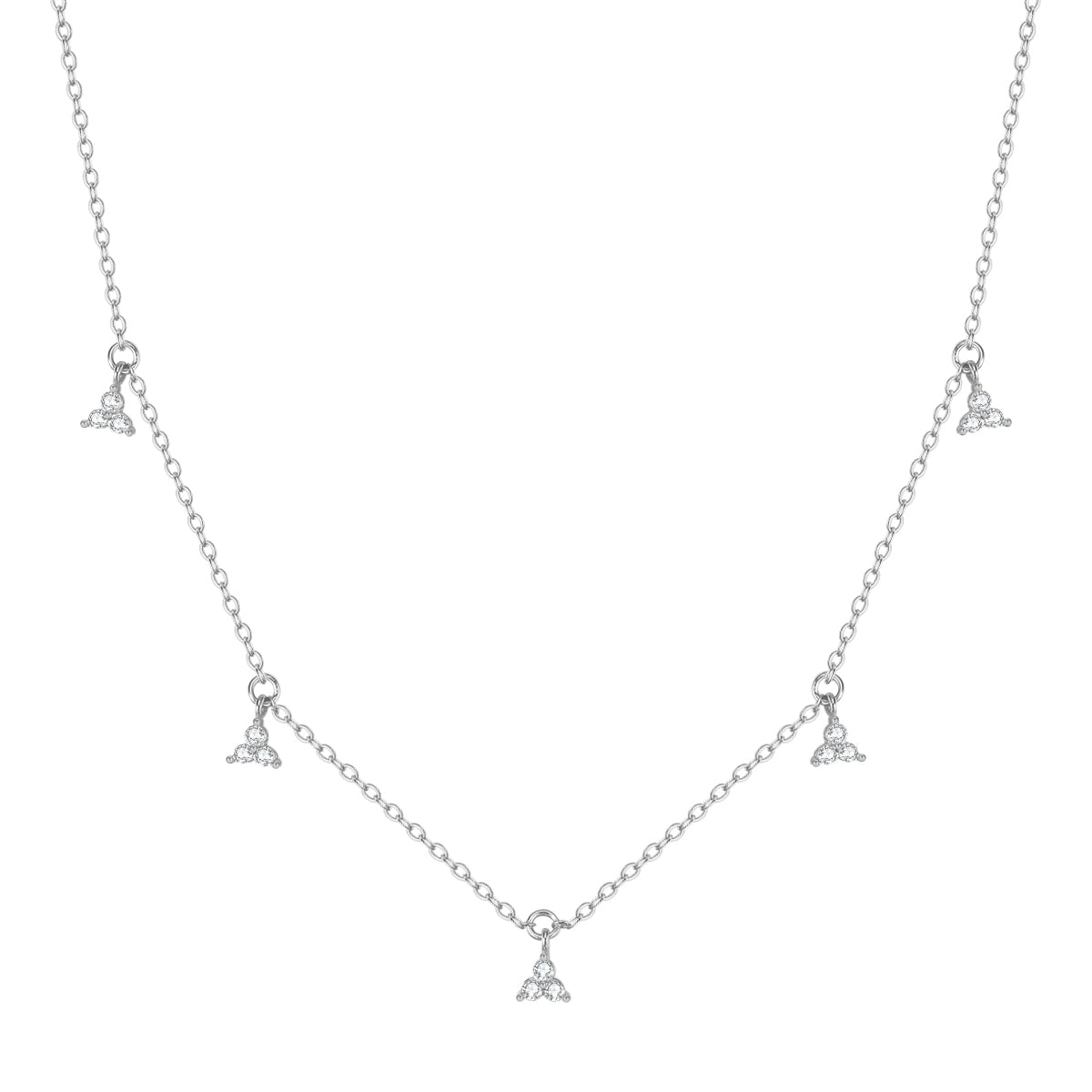 Trinity Sterlingsilber Kette mit Zirkonia