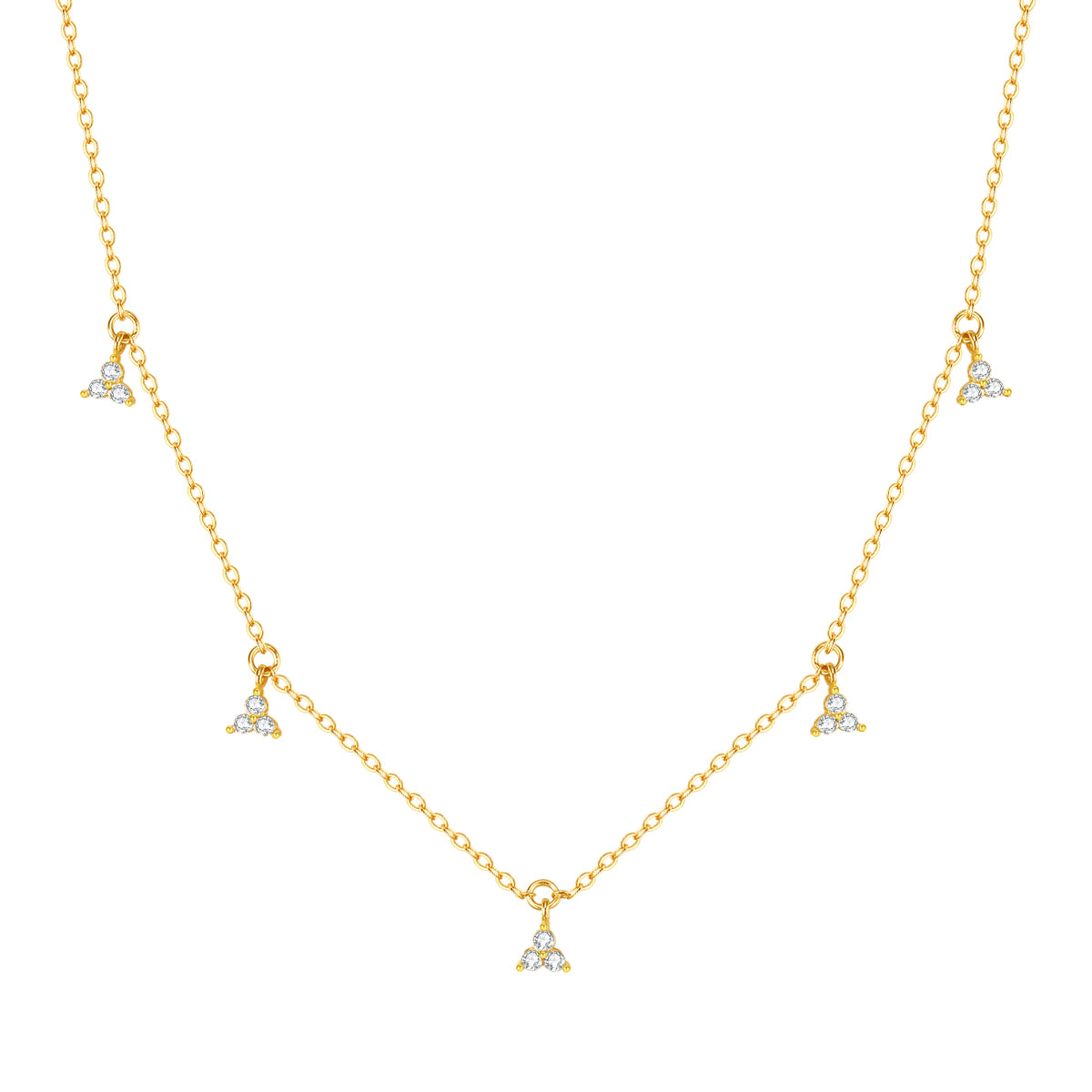 Trinity Sterlingsilber Kette mit Zirkonia