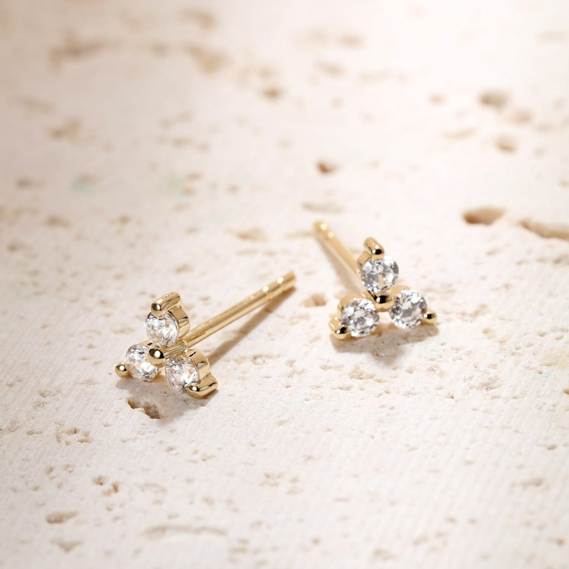 Boucles d'oreilles Trinity Stud 14k Or