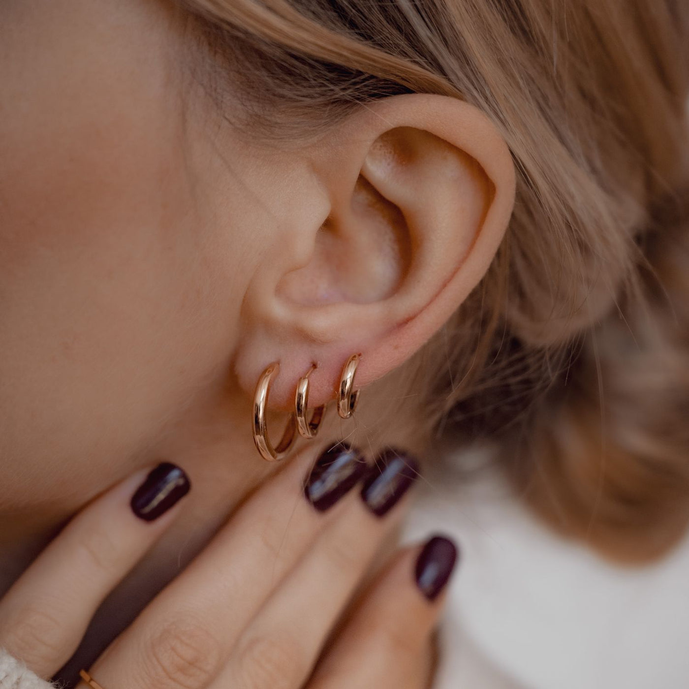 Trio Hoops Earring Set Sterling Silver