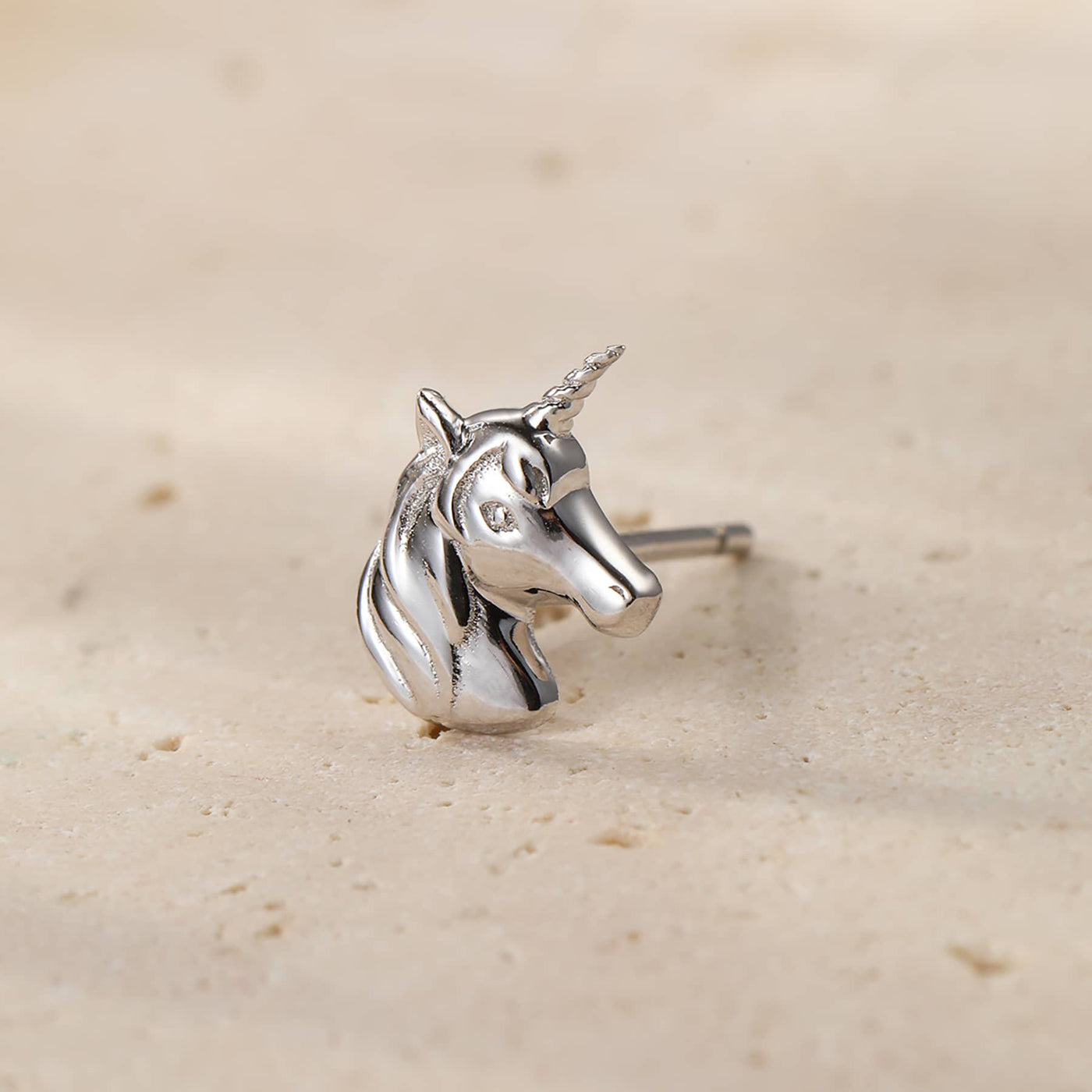 Unicorn Stud Earring Sterling Silver