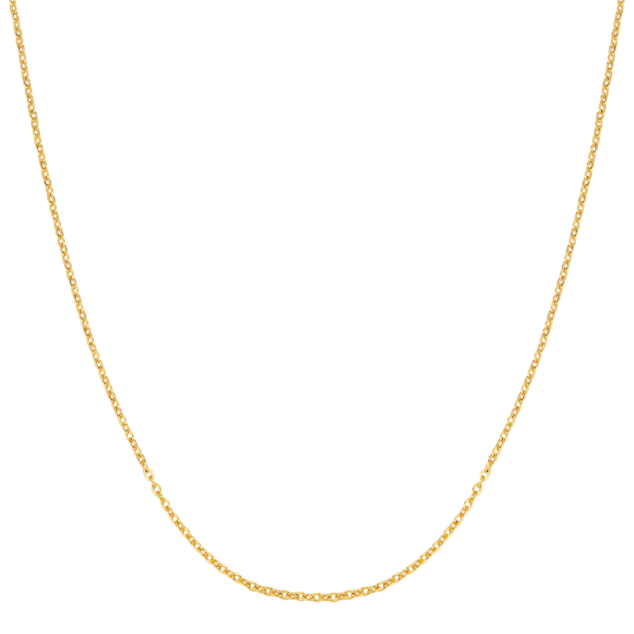 Unisex Damen Herren Kabelkette Gold