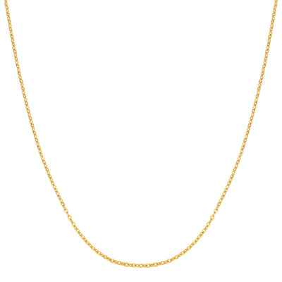 Unisex Damen Herren Kabelkette Gold