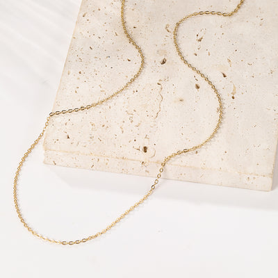 Unisex Cable Chain Necklace Gold