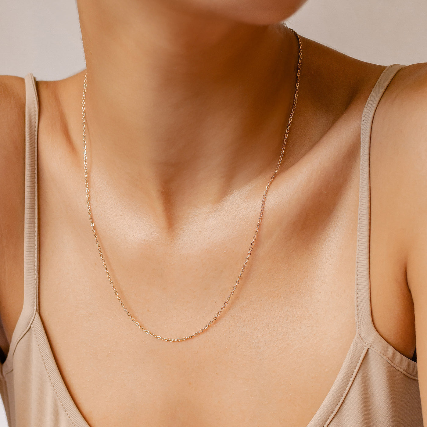 Unisex Cable Chain Necklace Gold