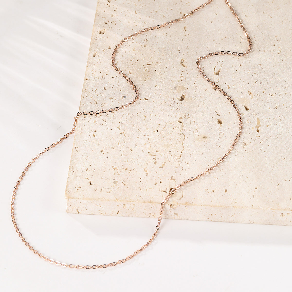 Unisex Cable Chain Necklace Gold