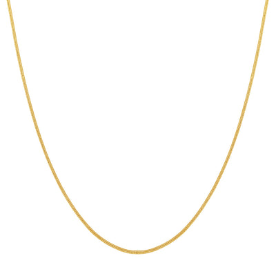 Unisex Rolled Snake Chain Necklace Gold