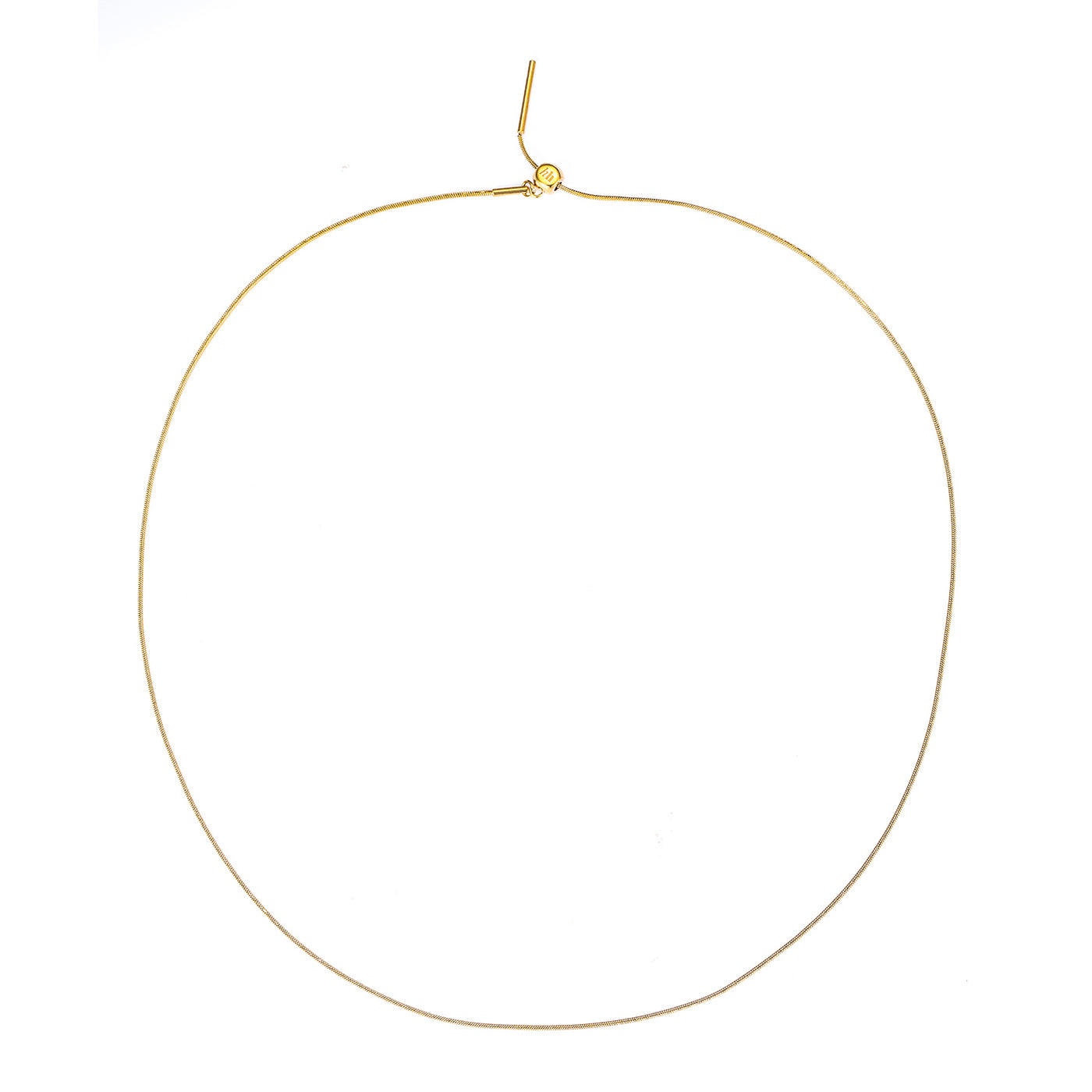 Unisex Runde Schlangenkette Gold