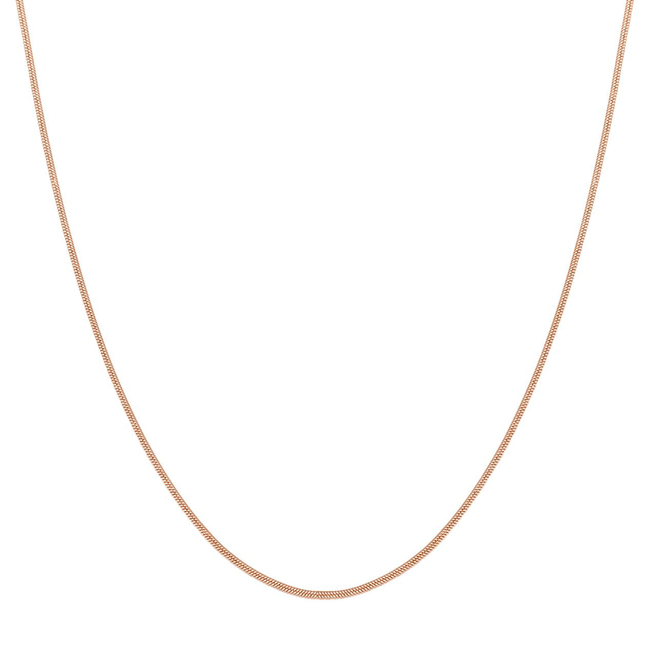 Unisex Rolled Snake Chain Necklace Gold