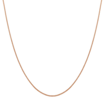 Unisex Rolled Snake Chain Necklace Gold