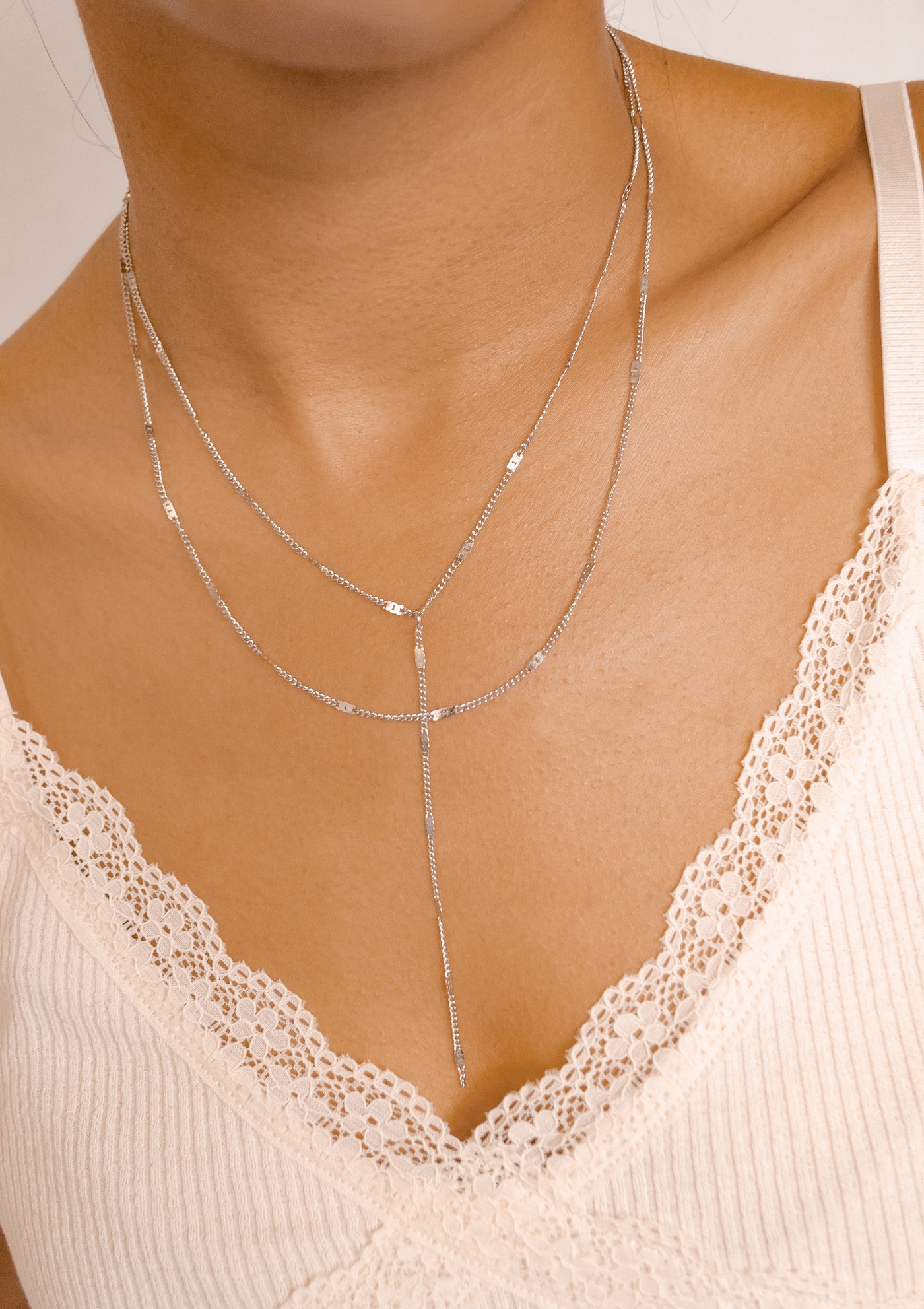 Collar a Capas Y en Plata